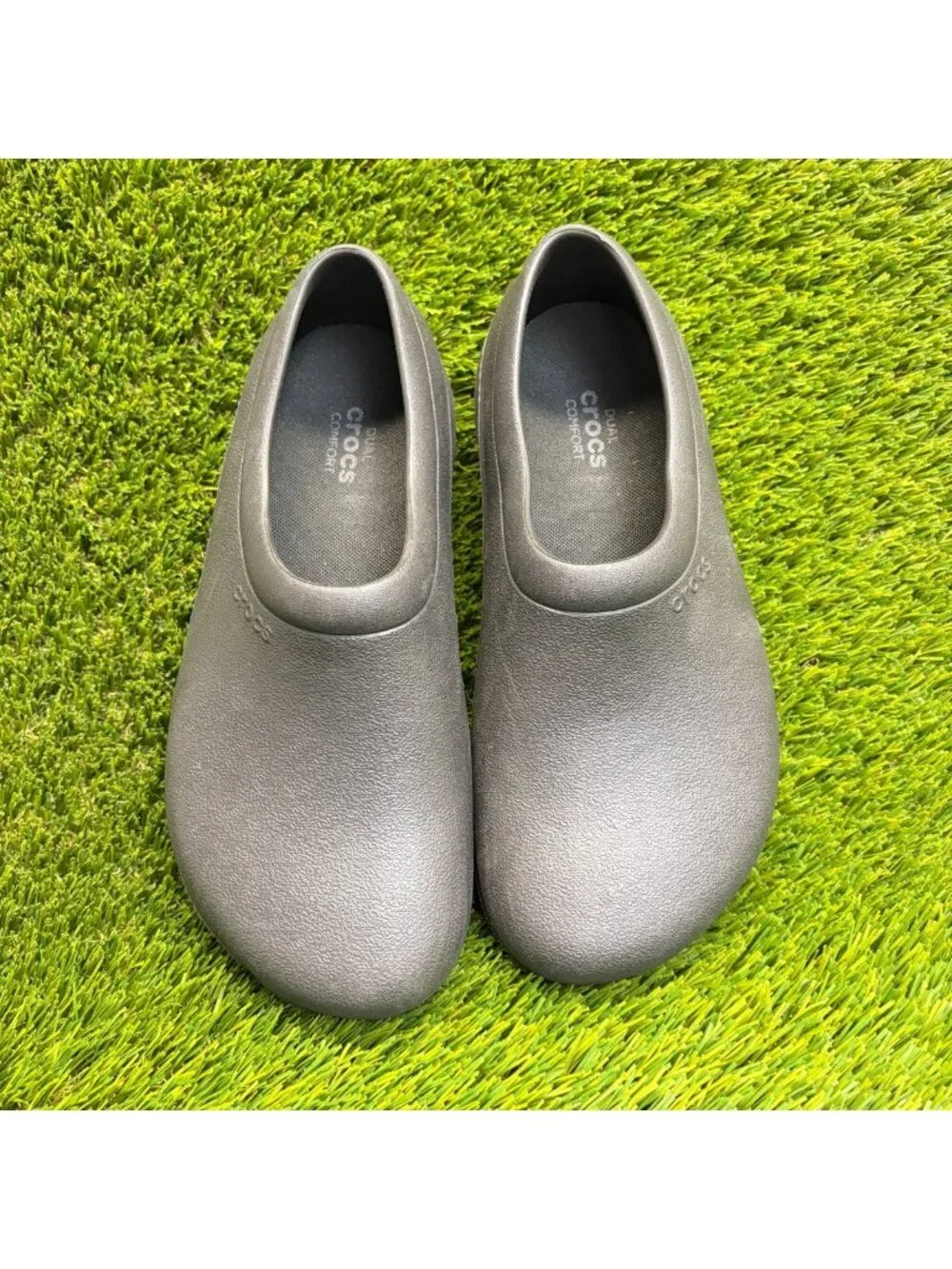 Crocs On-The-Clock Womens Size 8 Black Slip Resistant Work Chef Nursing Clogs